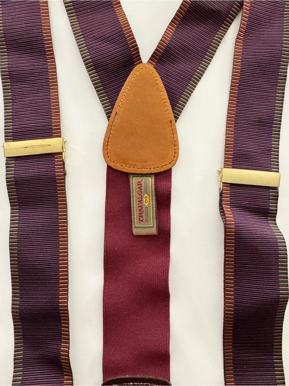 Trafalgar Burgundy Suspenders - Picture 3 of 9